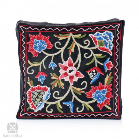 Mushk Crewel Hand Embroidered Cushion Cover