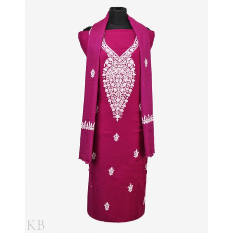 Badaam Therr Magenta Woolen Suit