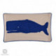 Blue Fish Embroidered Pillow Cover Set of 2