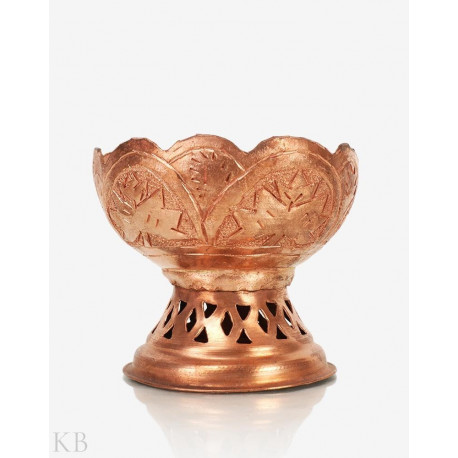 Copper Leaf Carved Dessert BowlSet of 3
