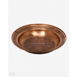 Chinar Design Copper Serving Plates Set of 6
