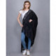 Black Laced Silk Wool Stole