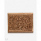 Dense Flowered Vine Walnut Wood Carved Wall Plate