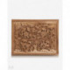 Mystic Flower Engraved Walnut Wood Wall Plate