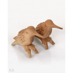 Hand Engraved Walnut Wood Birds