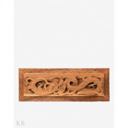 Hand Engraved Coiled Dragon Walnut Wood Wall Plate