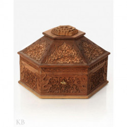 Floral Embrace Walnut Wood Box