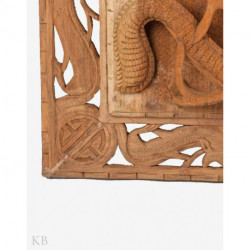 Dragon Pair Handcrafted Walnut Wood Wall Plate