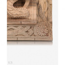 Dragon Luck Handmade Walnut Wood Wall Plate