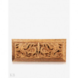 Dragon Hunt Handcrafted Walnut Wood Wall Plate