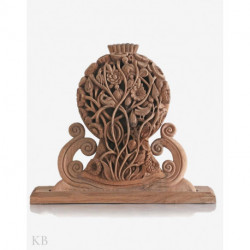 Bird In A Tree Walnut Wood Decorative Stand