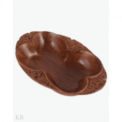 Walnut Wood Oval Serving Bowls