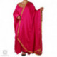 Hot Pink Tilla Necklaced Satin Gown
