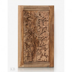 Guldaar Deep Hand Carved Walnut Wood Wall Hanging