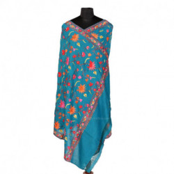 Poseidon Aari Embroidered Woolen Shawl