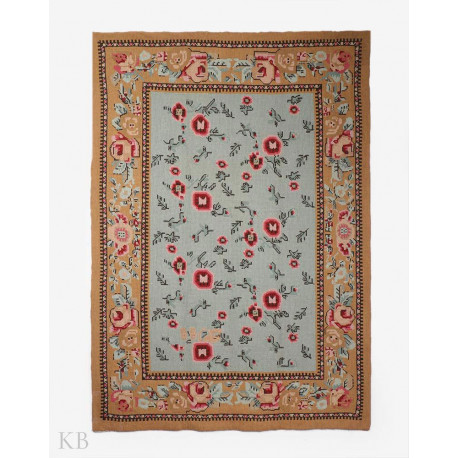 Blue Brown Cotton Wall Tapestry