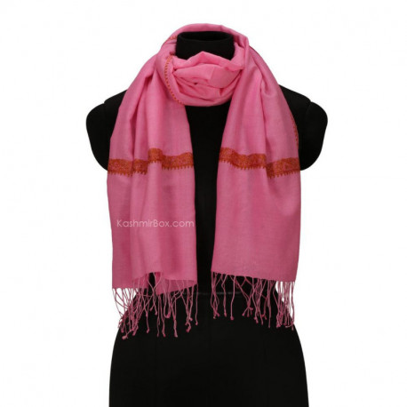 Pink Sozni Woolen Muffler