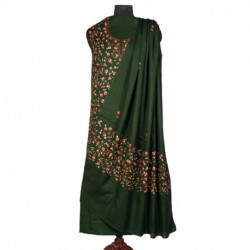 Green Sozni Work Woolen Suit 3 Piece Suit