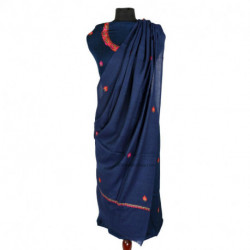 Sozni Embroidered Navy Blue Woolen Suit
