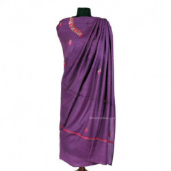 Sozni Embroidered Purple Woolen Suit