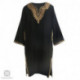 Ebony Black Tilla Embroidered Wool Phiran