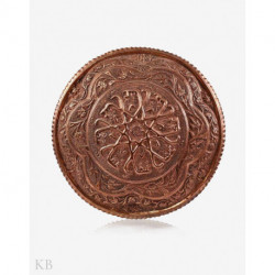 Abstract Copper Hand Engraved Wall Plate
