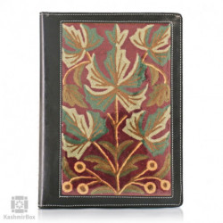 Black Maroon Handmade Crewel Folder