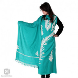 Arctic Blue Paisley Tilla Woolen Suit