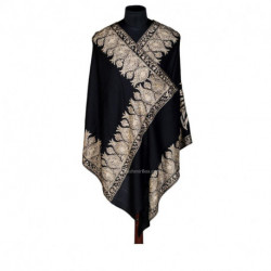 Eagle Black Woolen Stole