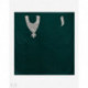 Green Unstitched Velvet Phiran
