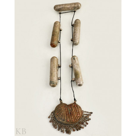 Vintage Kashmiri Silver Necklace Dole Maal
