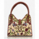 Cream Clovered Embroidered Hand Bag