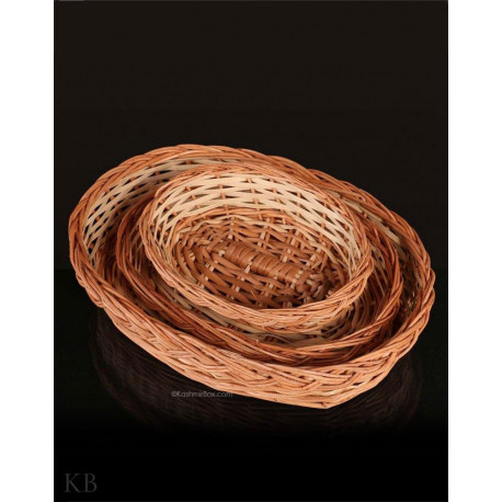 Willow Flat Base Oval Baskets