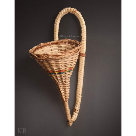 Willow Conical Flower Basket Pair