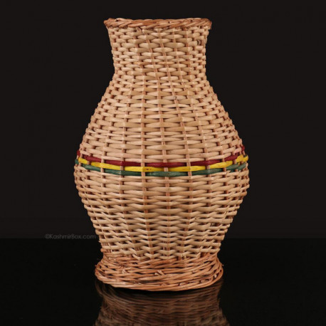 Wicker Willow Flower Vase Pair